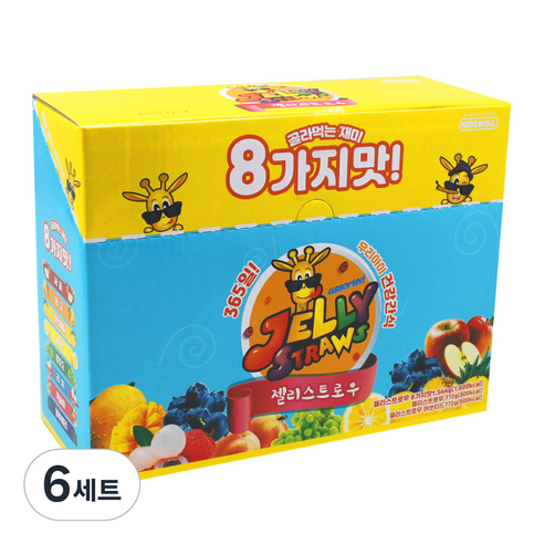 젤리스트로우 19.3g x 10p x 8종 젤리 세트, 1544g, 6세트
