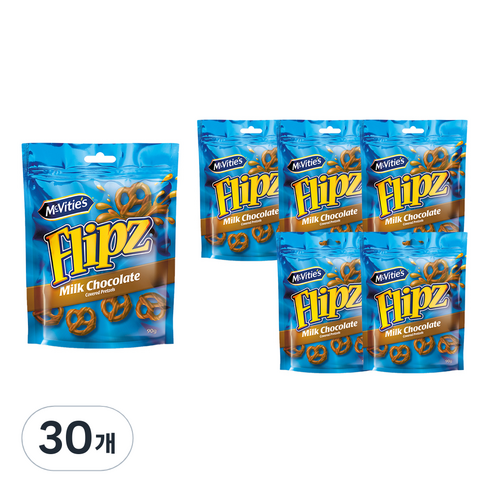 플립즈 밀크초콜릿 프레첼, 90g, 30개