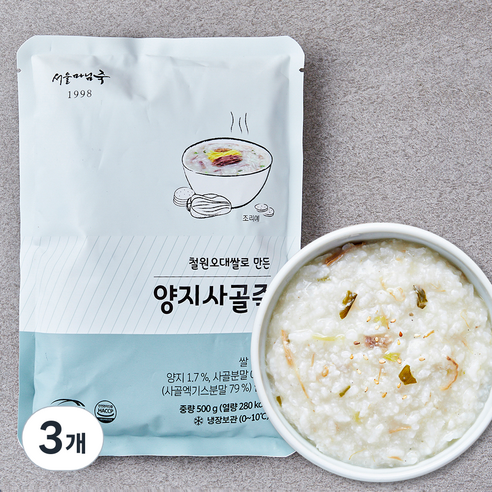 서울마님죽 양지사골죽, 500g, 3개