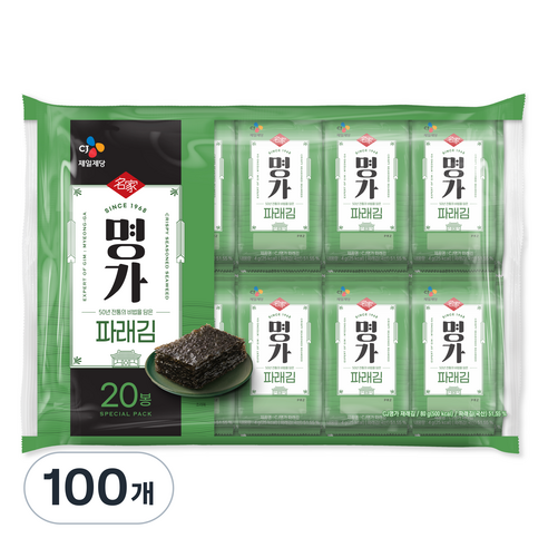 명가 파래김, 4g, 100개
