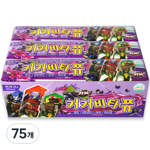 아텍스 커커비타쮸 헬로카봇 포도맛, 28g, 75개