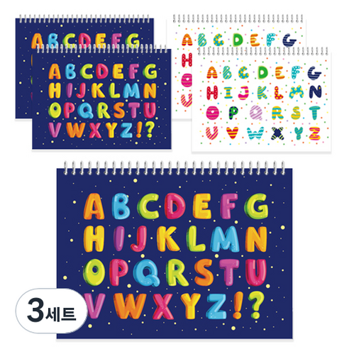 영아트 알파벳 그림물감 스케치북 5p 랜덤 발송, 345 x 248 mm, 22매, 3세트