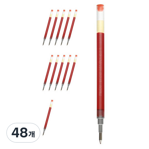 지투 전용 리필심 0.5mm BLS-G2-5, 레드, 48개