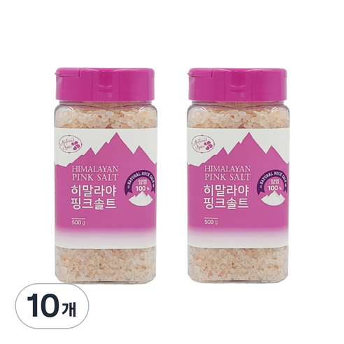 내츄럴스파이스 히말라야 핑크솔트, 500g, 10개