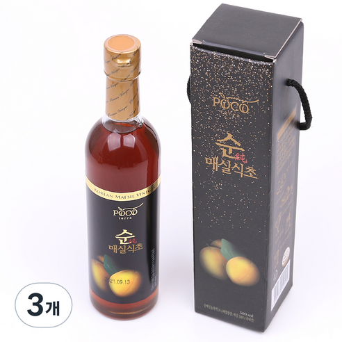 포코테라 순매실식초, 500ml, 3개