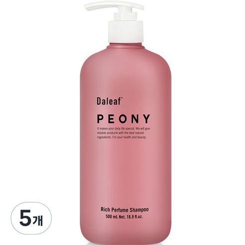 달리프 피오니 리치 볼륨 탈모 완화 퍼퓸 샴푸, 5개, 500ml