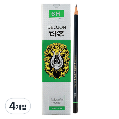 문화연필 더존 연필 6H, 혼합색상, 48개