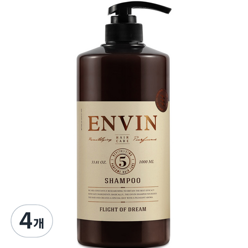 앙방 약산성 퍼퓸 헤어케어 샴푸 플라잇오브드림, 1000ml, 4개