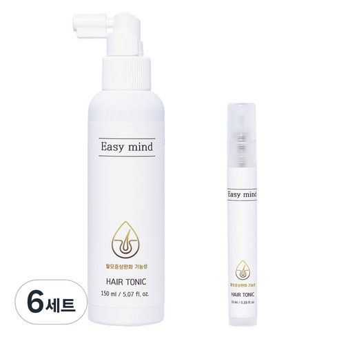 이지마인드 두피케어 맥주효모 쿨링 약산성 비건 헤어토닉 150ml + 10ml 세트, 6세트