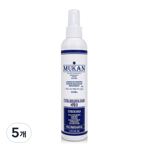 무칸 엑스트라 홀딩하드 헤어스프레이, 250ml, 5개