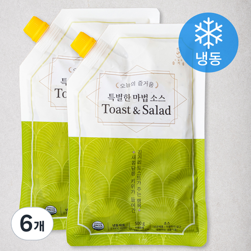 오늘의즐거움 특별한 마법 토스트 앤 샐러드 소스 (냉동), 500g, 6개