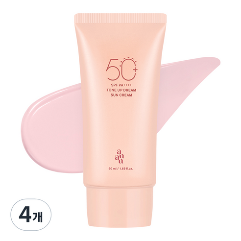 아유아유 톤업드림 선크림 SPF50+ PA++++, 50ml, 4개