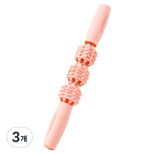 뉴립 릴렉스 마사지볼 스틱, 3개, 핑크