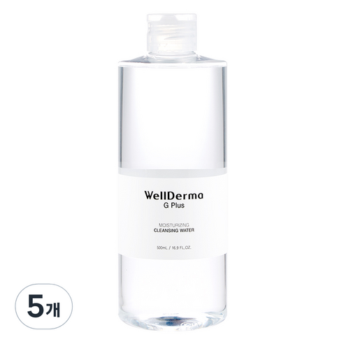 웰더마 지플러스 모이스처라이징 클렌징워터, 500ml, 5개