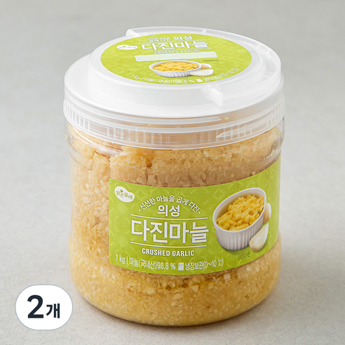 맑은물에 의성 다진마늘, 1kg, 2개