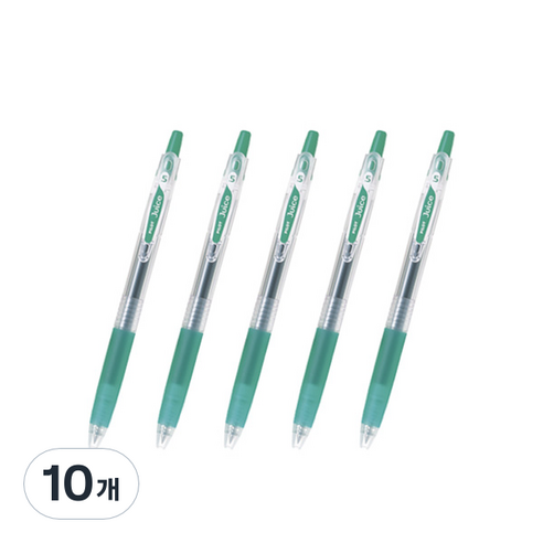 파이롯트 쥬스 젤잉크펜 0.38mm, 그린, 10개