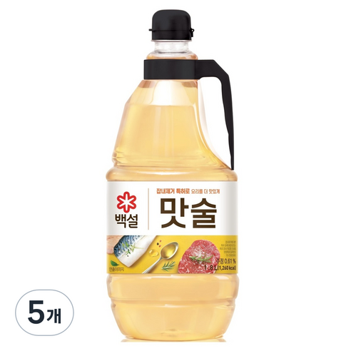 백설 맛술, 5개, 1.8L