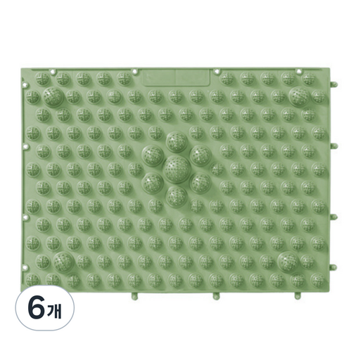 비투윈 발 지압매트 29 x 38 cm, 그린, 6개