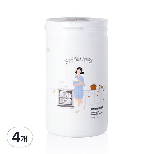 샤인메이커스 안심세척 식기세제 올인원, 4개, 1kg