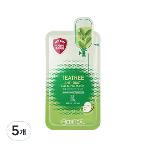 메디힐 티트리 안티더스트 카밍 마스크 24ml, 10개입, 5개