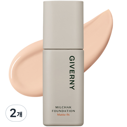 지베르니 밀착 매트핏 파운데이션 30ml, 2개, 21C 쿨 베이지