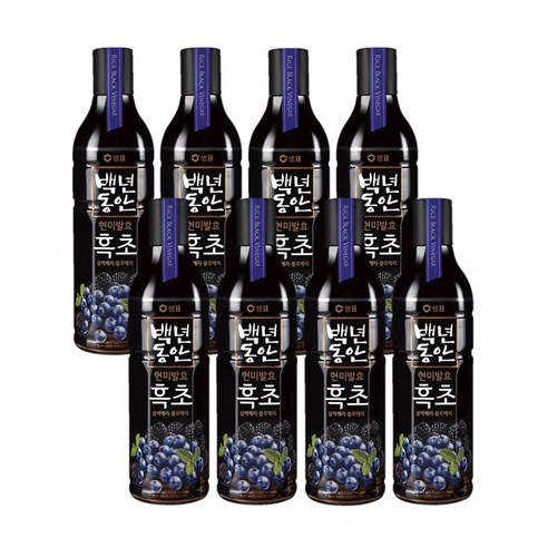 백년동안 흑초 블랙블루베리, 900ml, 8개