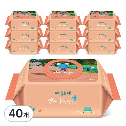 페넬로페 본보야지 메종 아기물티슈 캡형, 70개입, 40개