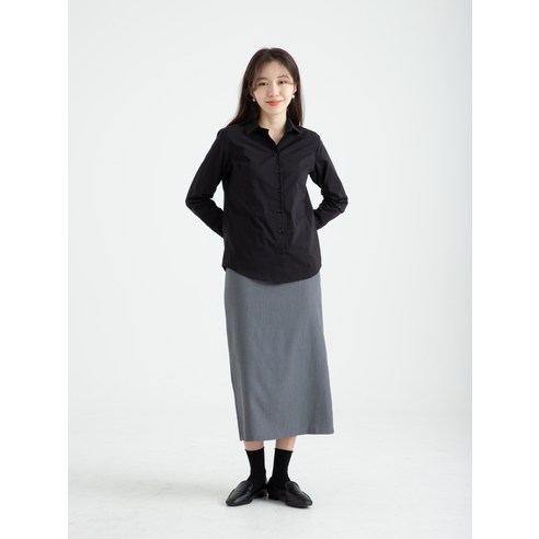 우아함과 편안함을 모두 갖춘 캐럿 여성 슬림핏 스트레치 셔츠