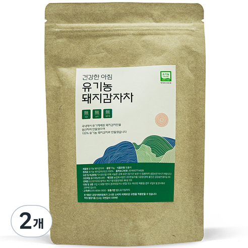 건강한 아침 유기농 돼지감자차, 70g, 2개