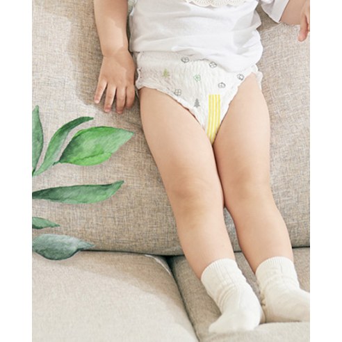 무표백이라 안심, 밤새 뽀송한 꿀잠 기저귀