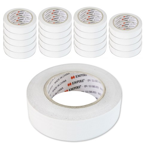 엠파이어 산업용 양면테이프 24mm x 10m, 화이트, 20개입