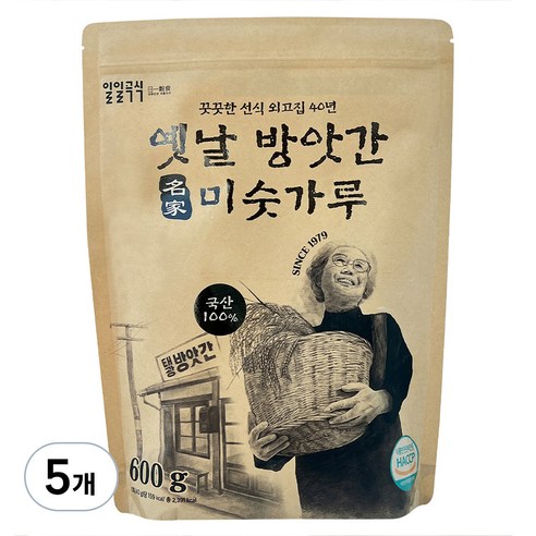 태광선식 옛날 방앗간 미숫가루, 5개, 600g