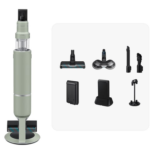 일렉트로룩스무선청소기 고객이 직접 설치하는 삼성전자 비스포크 제트 AI 청소기 250W VS25C972DRS, 세이지 그린 컬러