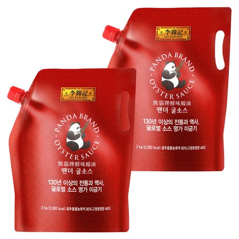 이금기 팬더 굴소스 파우치, 2kg, 2개