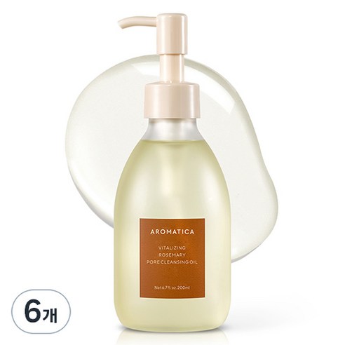 아로마티카 바이탈라이징 로즈마리 포어 클렌징 오일, 6개, 200ml