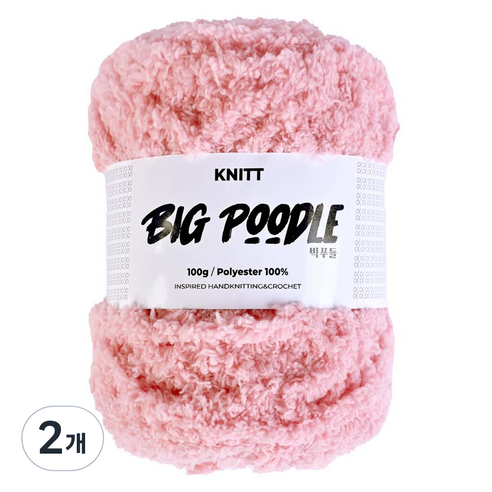 니뜨 빅푸들 뜨개실 100g, 41 인디핑크, 2개