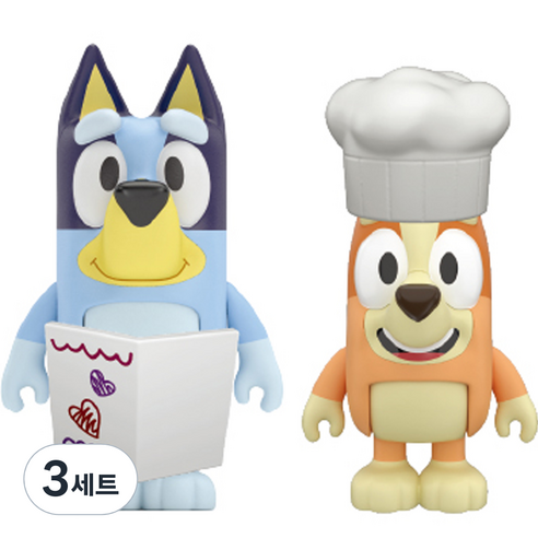 무스 블루이 피규어 2종 세트 랜덤발송, 3세트