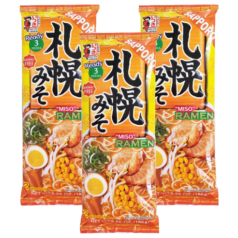 이쯔키 삿포로풍 미소 라멘 2인분 186g, 3개