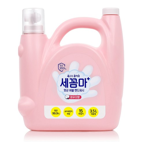 세균아꼼짝마 세꼼마 향균 버블 핸드워시 파우더향, 3.5L, 1개