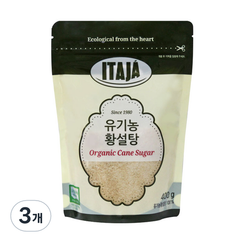 이타자 유기농 황설탕, 400g, 3개