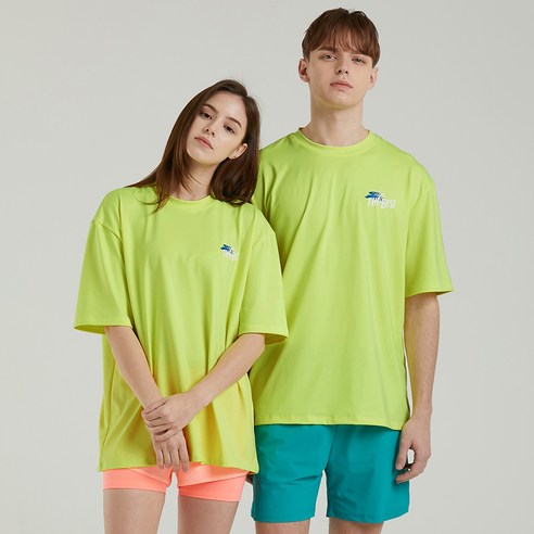 에이치머스 풀리아 오버핏 반팔 래쉬가드 상의 2p