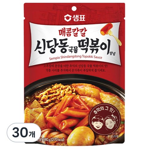 샘표 매콤칼칼 신당동 국물 떡볶이 양념, 180g, 30개