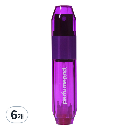 트라발로 퍼퓸팟 아이스 펌핑식 충전 휴대용 향수공병 5ml, 퍼플, 6개