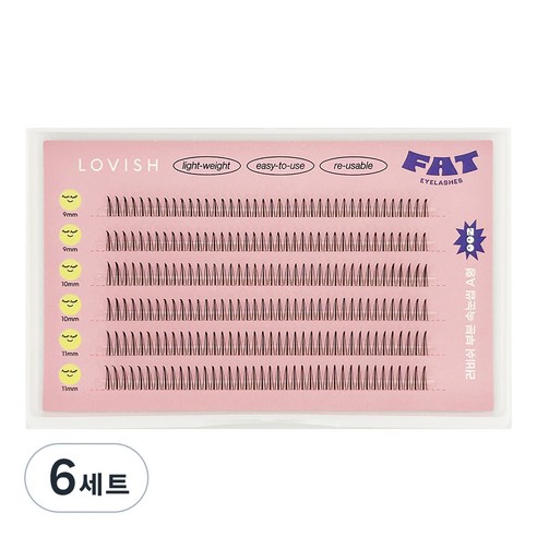 러비쉬 부분 속눈썹 세트, 6세트, 002
