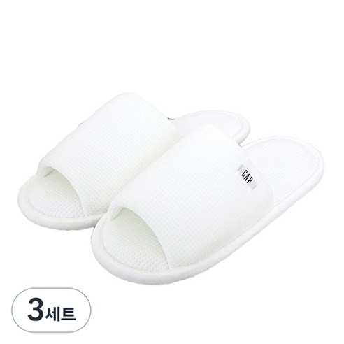 갭 와플워셔블 거실화, 화이트, 3세트