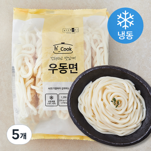 hcook 우동면 5입 (냉동), 1.25kg, 5개