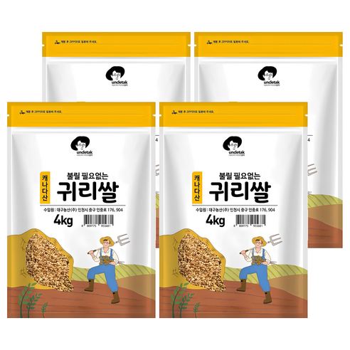 엉클탁 불릴필요없는 귀리쌀, 4kg, 4개