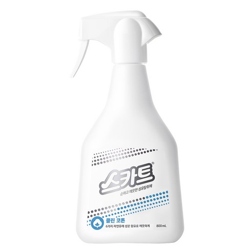 스카트 순하고 깨끗한 섬유탈취제 본품, 800ml, 1개, 클린코튼