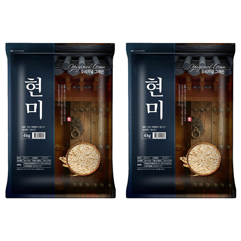 오리지널그레인 현미, 4kg, 2개