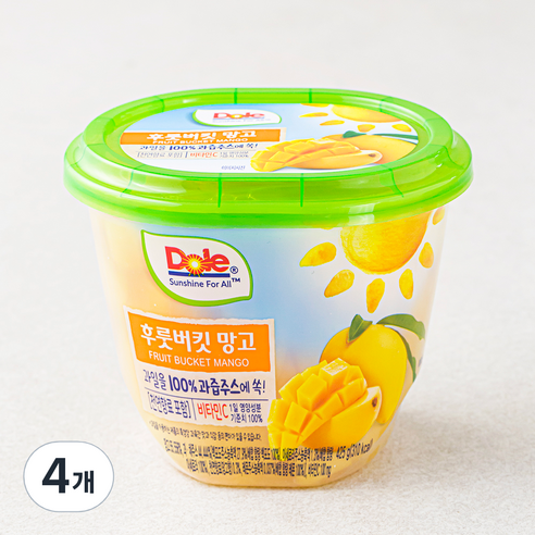 돌 후룻 버킷 망고, 425g, 4개